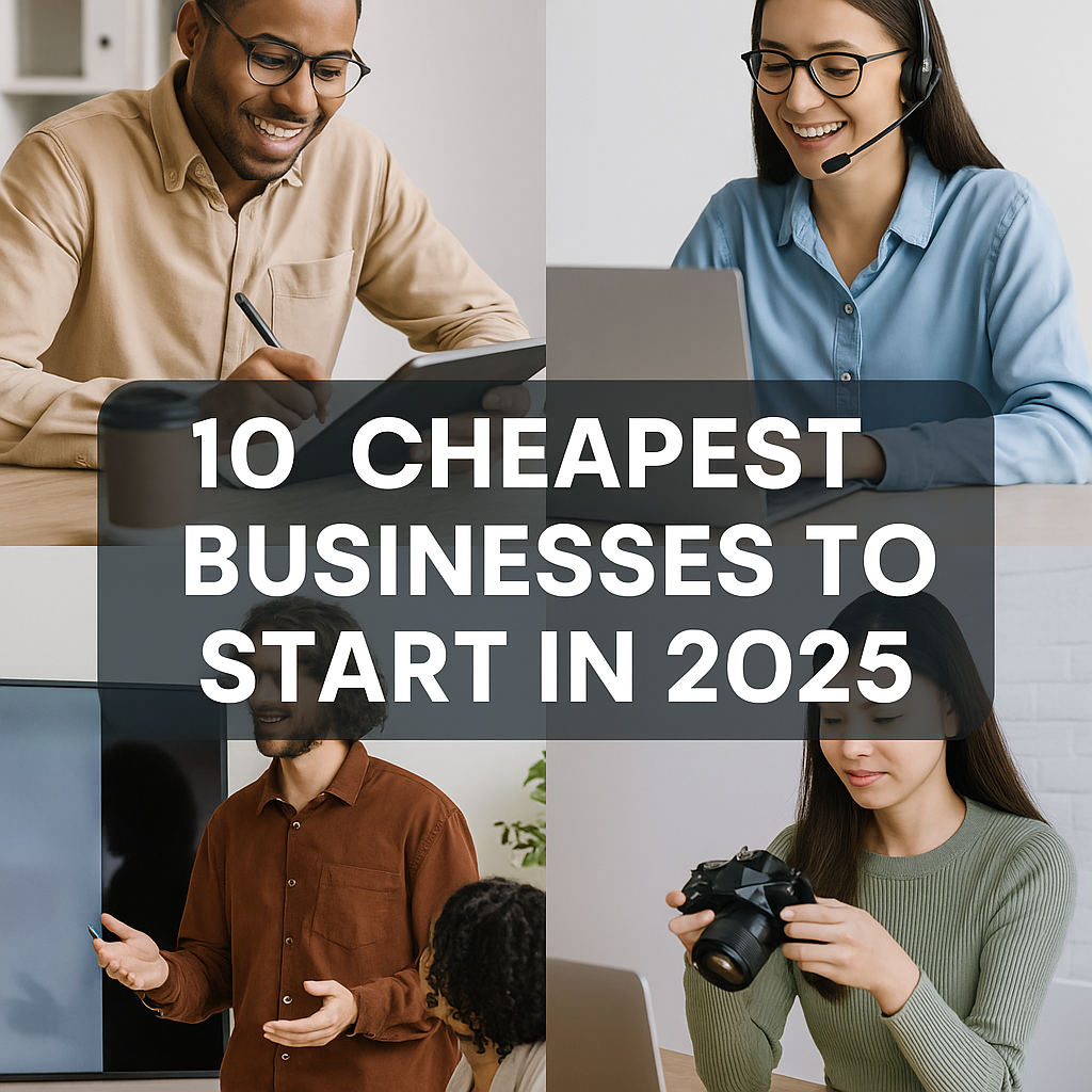 10 Cheapest Businesses to Start in 2025