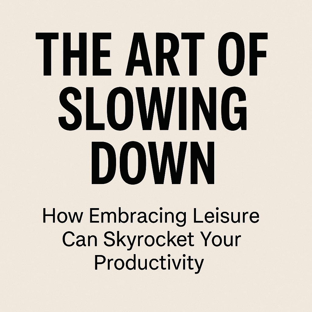 The Art of Slowing Down: How Embracing Leisure Can Skyrocket Your Productivity